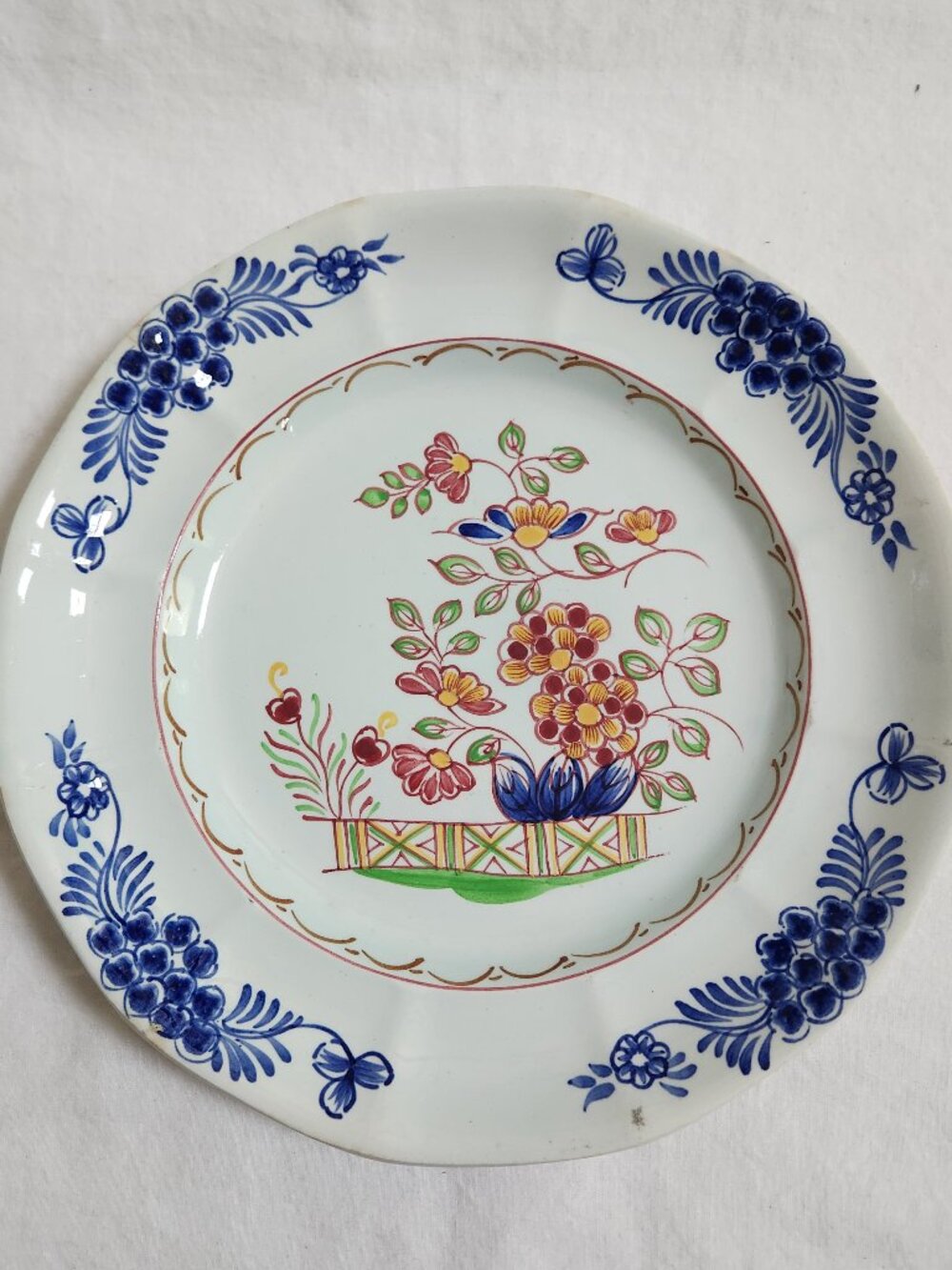 Vintage Adams Calyx Ware Pattern 2413 Hand-painted Dinner Plate